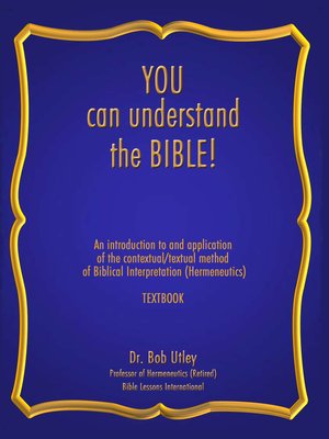 cover image of You Can Understand the Bible